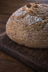 Whole loaf of artisan bread