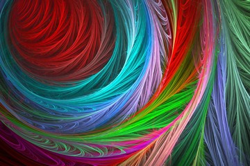 Fototapeta premium Abstract wallpaper. Abstract fractal. Fractal art background for creative design. Decoration for wallpaper desktop, poster, cover booklet. Abstract texture. Psychedelic. Print for clothes, t-shirt.