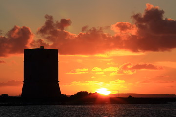 saline di trapani al tramonto