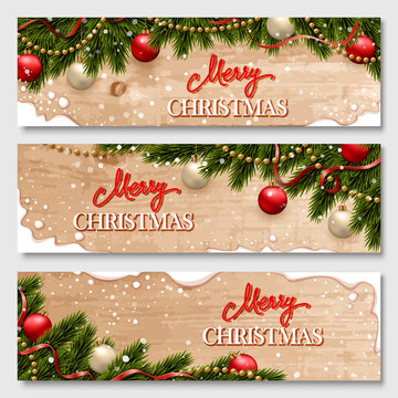 Chistmas banners set
