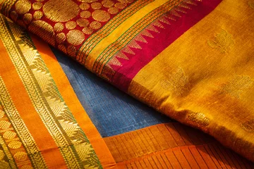 Fotobehang Indian saris © Dmitry Rukhlenko
