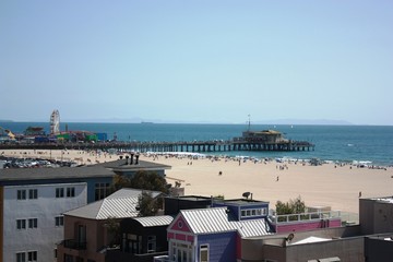 View to Santa Monica Pier, California USA