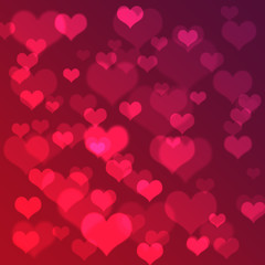 Abstract heart bokeh background