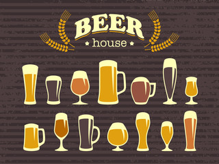 Beer glasses and mugs