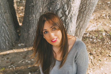 Attractive young woman with long hair