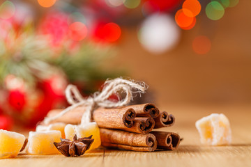 New year decoration on table