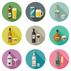 Beverages and drinks icons.