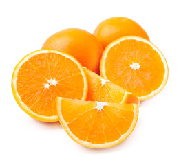 Slices of orange fruits