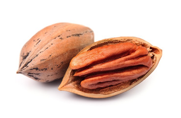 Pecan nuts close up