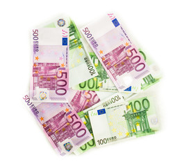 euro bills  euro banknotes money. European Union Currency