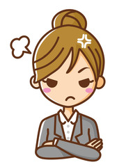 怒るビジネスウーマン