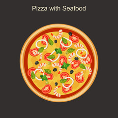 Pizza with Seafood.
