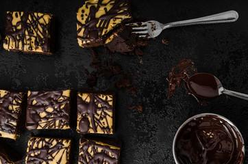 Dark chocolate brownies