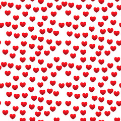 red volumetric hearts