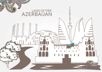 Azerbaijan land of fire.Baku