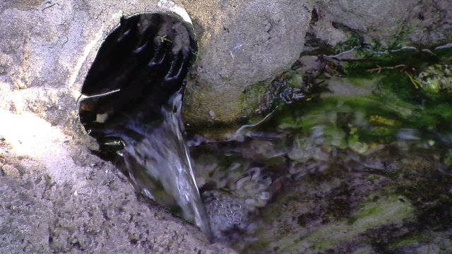 hd footage of a old drain pipe