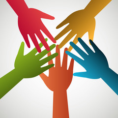 People diversity colorful icon 