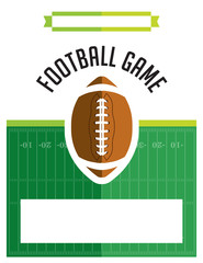 American Football Game Flyer Illustration