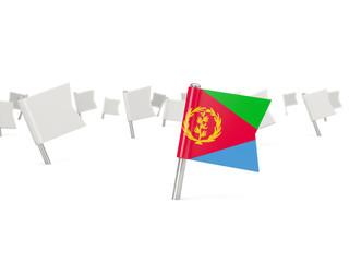 Square pin with flag of eritrea