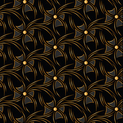 Black seamless background with gold flare