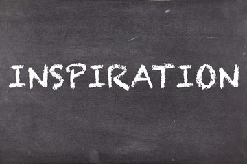 Inspiration, concept on school blackboard or chalkboard