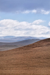 Hilly red steppes in Autumn, Inner Mongolia, China
