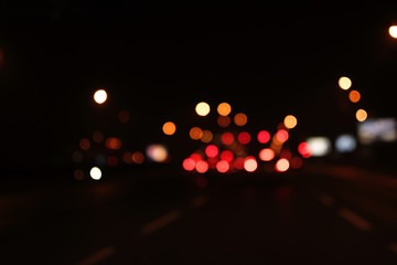 Artistic style - Defocused urban abstract texture bokeh city lig