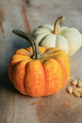 fresh pumpkin with seeds