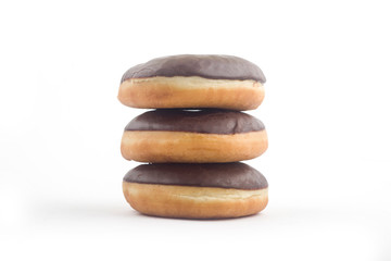 Fototapeta na wymiar Chocolate Donuts on a white Background