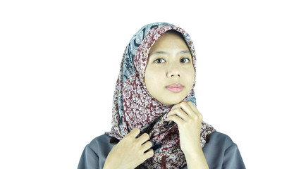 Portrait of asian moslem girl