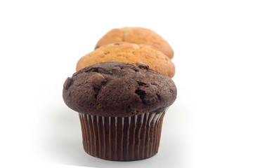Muffin Cake on white Background