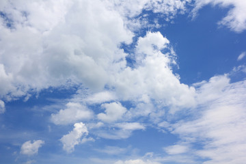 white cloud on blue sky background