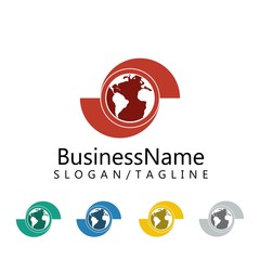 earth vector logo icon