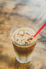 Ice coffee glass