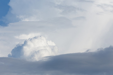 fluffy cloud on sky, dramatic cloudy sky background