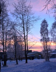 Начало полярной ночи.солнце за горизонтом.