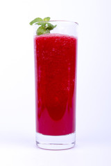 watermelon smoothie on white background