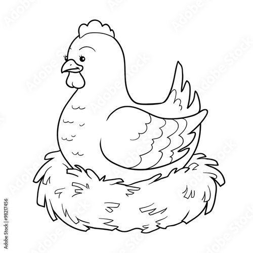 Chicken Nest Coloring Pages Coloring Pages