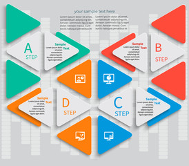 Abstract 3D Paper Infographics
