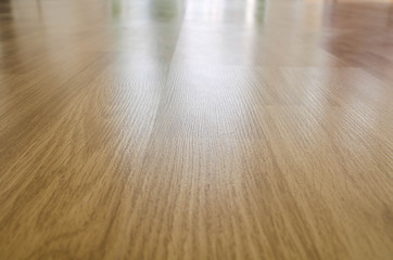 Reflections on the wooden floor