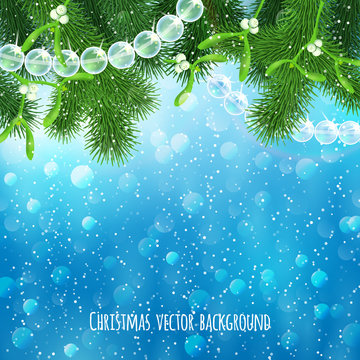 Realistic Christmas background