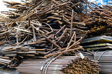 iron wires under the sky for construction