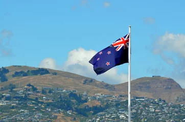 Keuken spatwand met foto New Zealand national flag. © Rafael Ben-Ari