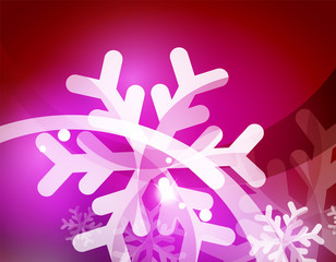 Obraz premium Vector Merry Christmas abstract background, snowflakes in the air