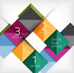 Paper style design templates, square abstract background, geometric layout