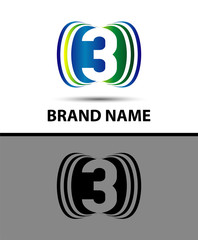 Number three 3 logo 
