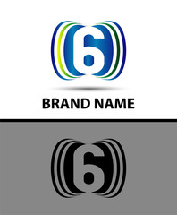 Number six 6 logo
