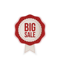 Realistic Christmas big Sale red Emblem