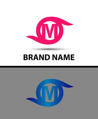 Letter M logo icon design template elements
