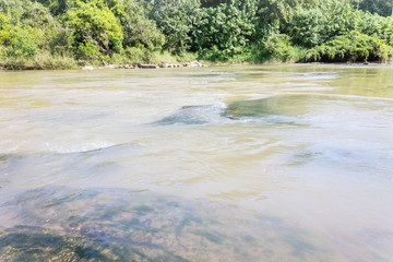 a river view with nature background and countryside mood